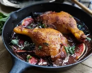 eendenbout met vijgen port jus